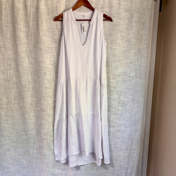 NWT Splendid Sumner Gauze Maxi Dress Sleeveless White Cotton Size Large - Picture 1 of 7